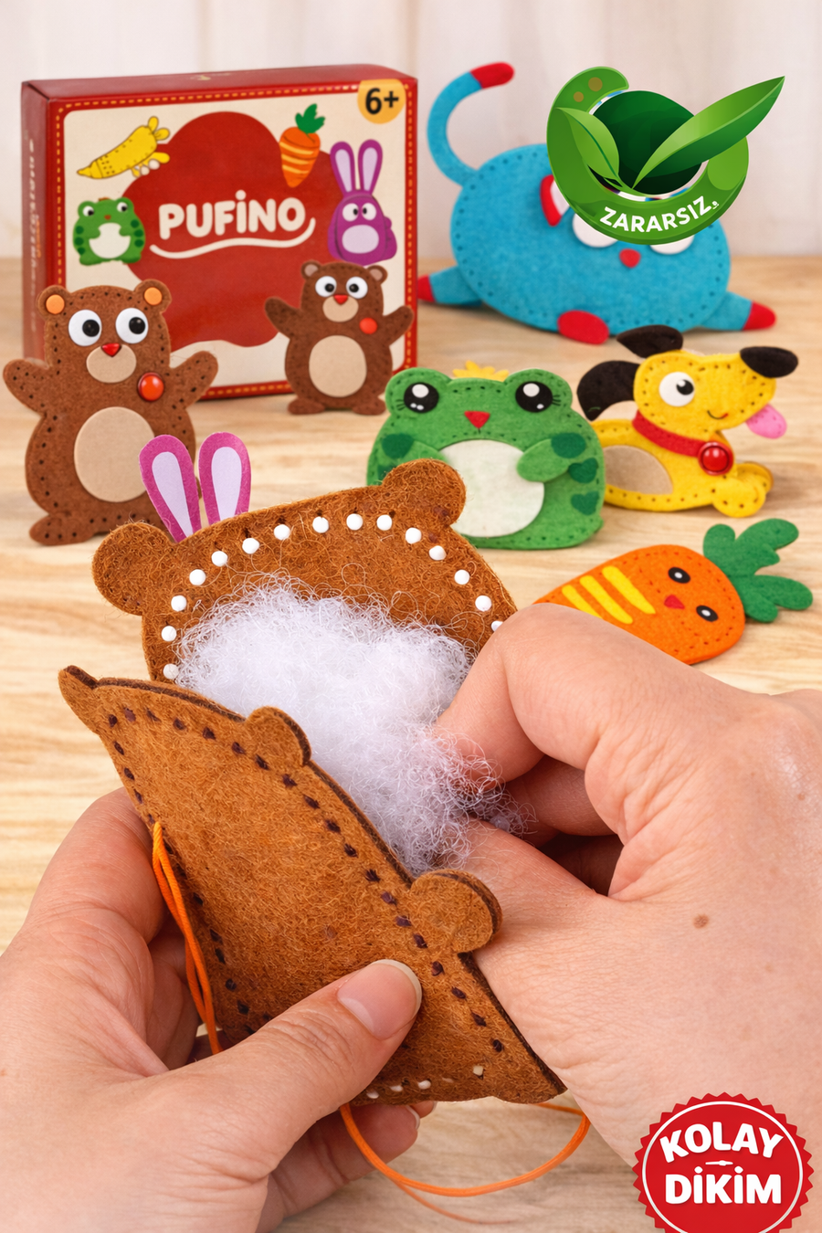 Kit di Cucito e Ricamo 6 Animali
